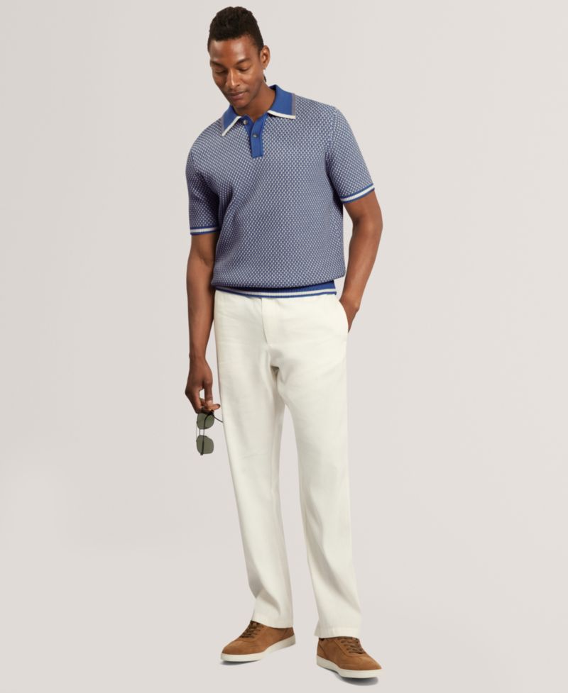 Men's Breame Masterfully Waffle Texture Regular-Fit Polo Shirt