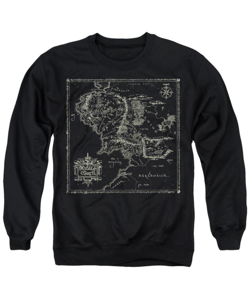 Men's Map Of Me Long-Sleeve Graphic Crewneck Sweatshirt