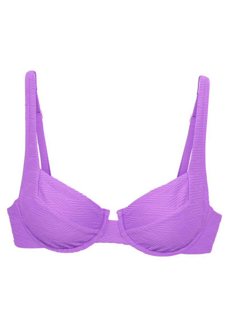 Women's Textured Balconette Underwire Bikini Top