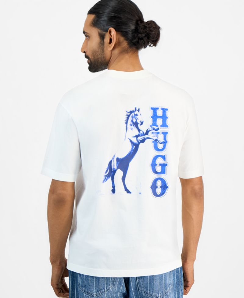 HUGO by Men's Noxwash Graphic Crewneck T-Shirt