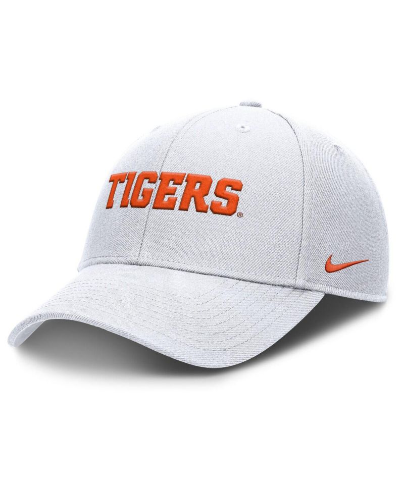 Men's White Clemson Tigers 2025 On-Field Rise Performance Adjustable Hat