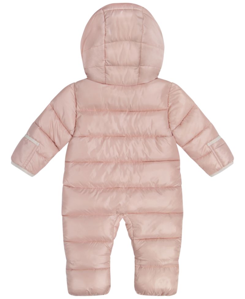 Baby Girls' Faux Fur Pram Hooded Snowsuit