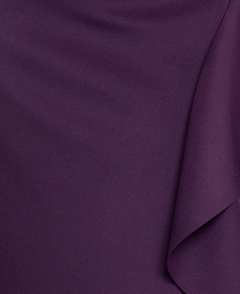 Petite Sweetheart Neck Side Ruffle Off-The-Shoulder Long Dress
