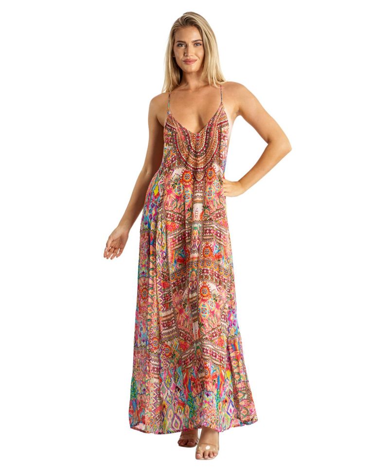 Women's Scoop neck t- back maxi dress
