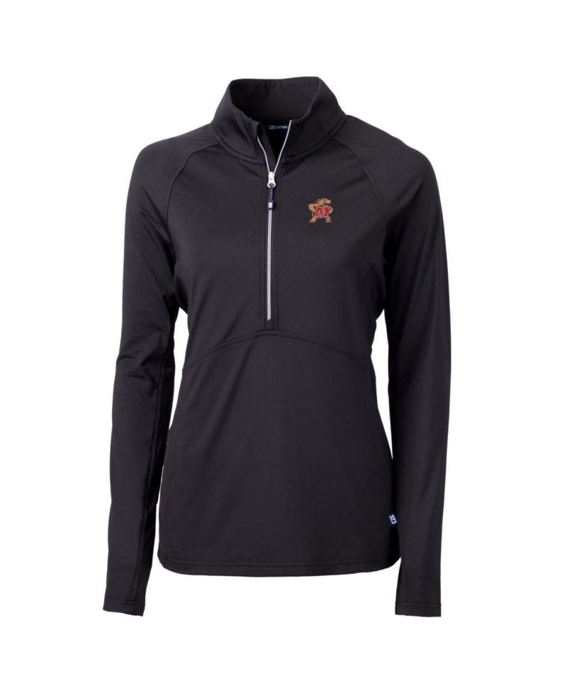 Women's Black Maryland Terrapins Adapt Eco Knit Half-Zip Pullover Jacket