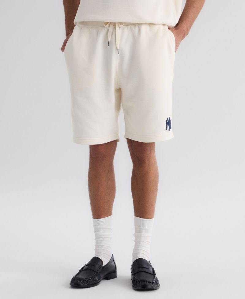 Men's Bisque New York Yankees Iconic Terry Warm-Up Shorts