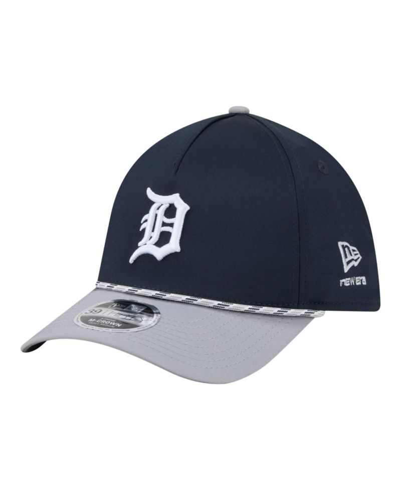 Men's Navy/Gray Detroit Tigers Rope M-Crown A-Frame 39THIRTY Flex Hat