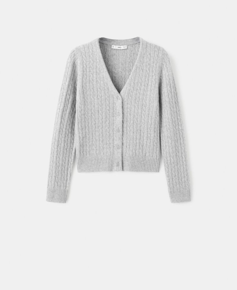 Women's Knitted Braided Cardigan Sweater