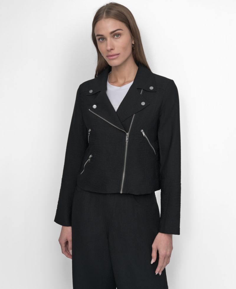 Women's Zipper Detailed Crinkle Jacket