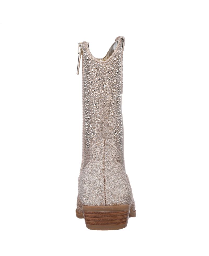 HAWLEY Little Girl Glitter side zip Cowboy Boots