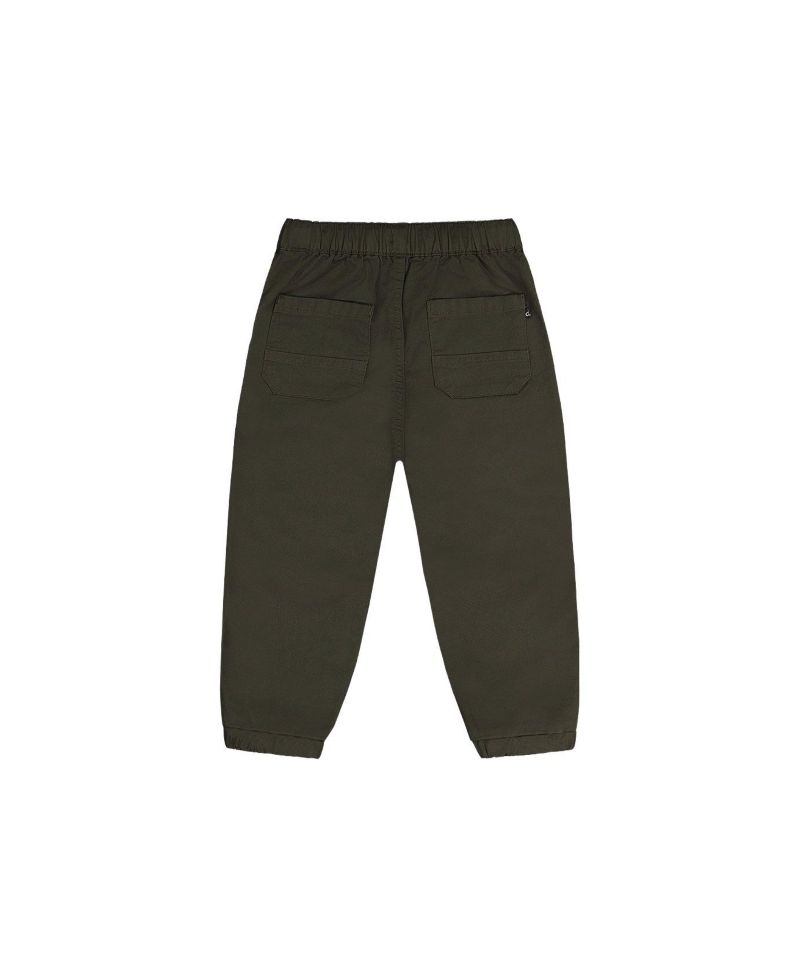 Baby Boys Stretch Canvas Jogger Pants Very Dark Green