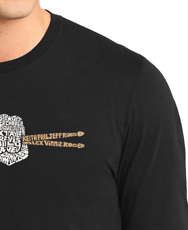 Men's Drumsticks Word Art Long-Sleeve T-Shirt