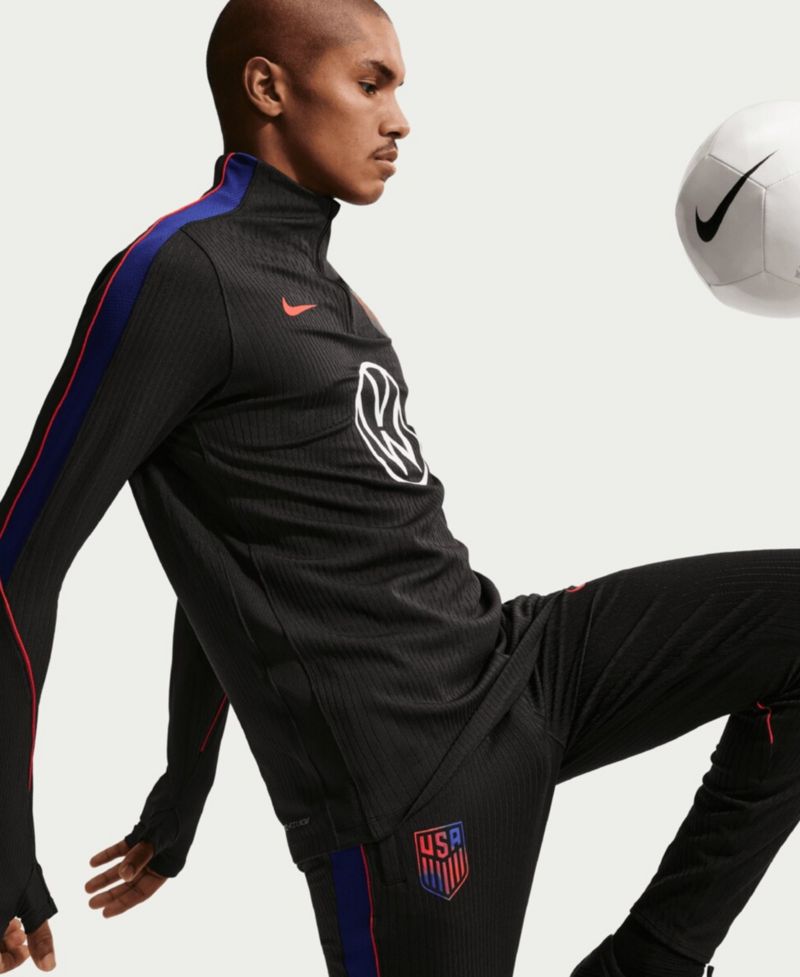 Men's Black USMNT 2026 Strike Elite Dri-FIT ADV Long Sleeve Quarter-Zip Drill Sweatshirt