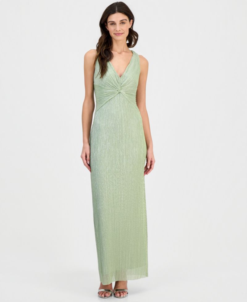 Women's Twist-Front Sleeveless Gown