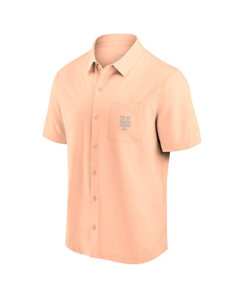 Men's Light Pink New York Mets Front Office Button-Up Shirt