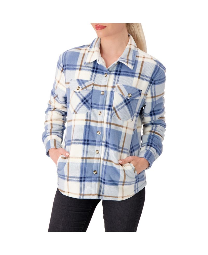 Women's Jacqueline Long Sleeve Plaid Shirt Jacket