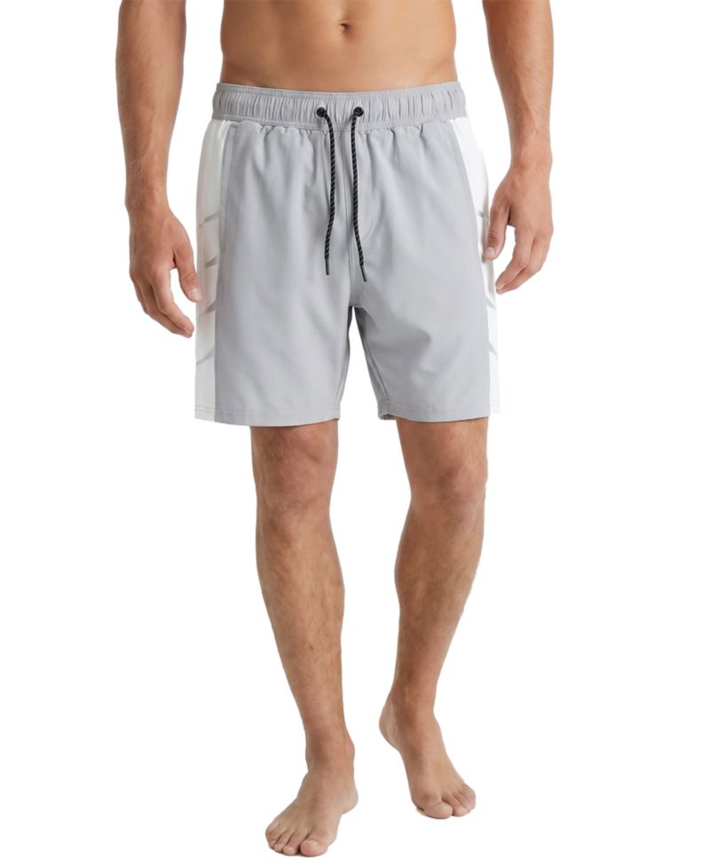 Men's Color-Block Volley Swimsuit, 7.5" inseam