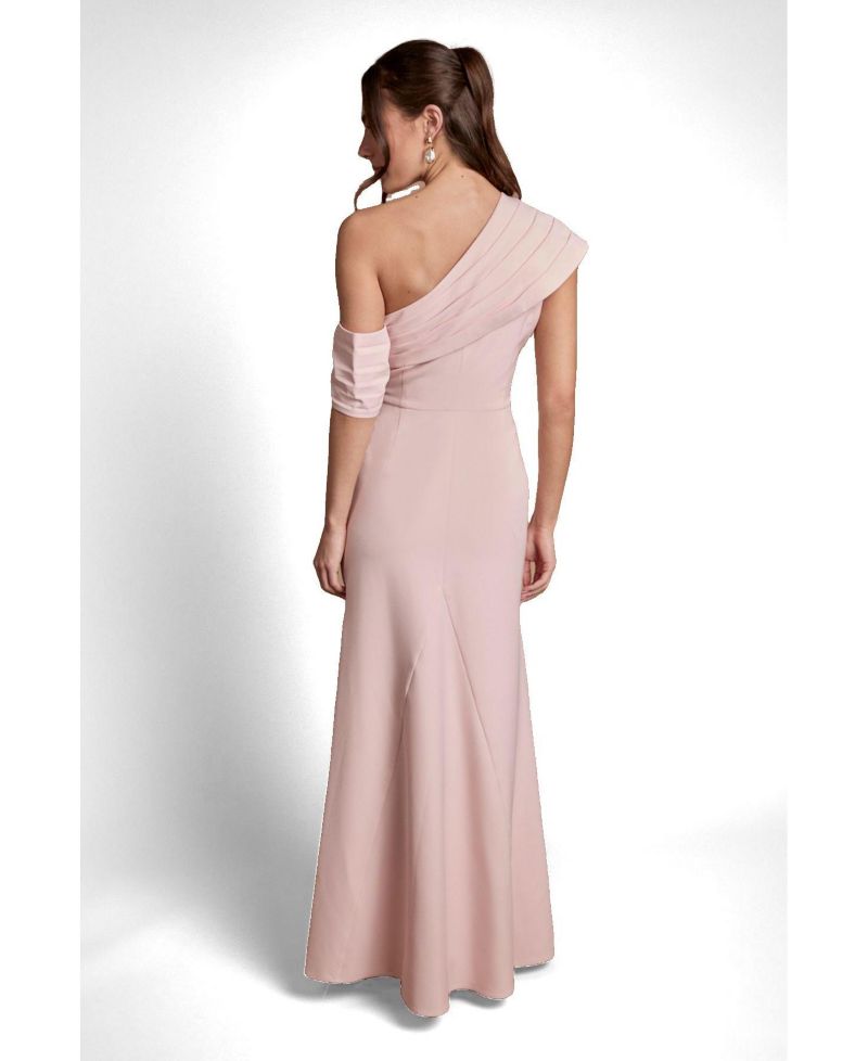 Women's One-Shoulder Asymmetric Maxi Dress
