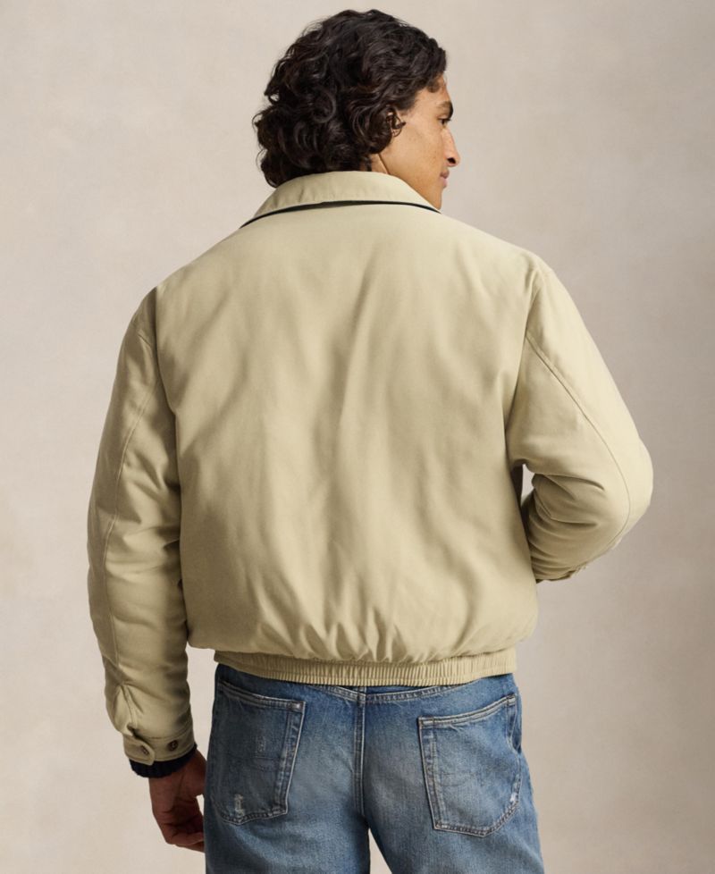 Men's Insulated Twill Bomber Water-Resistant Jacket