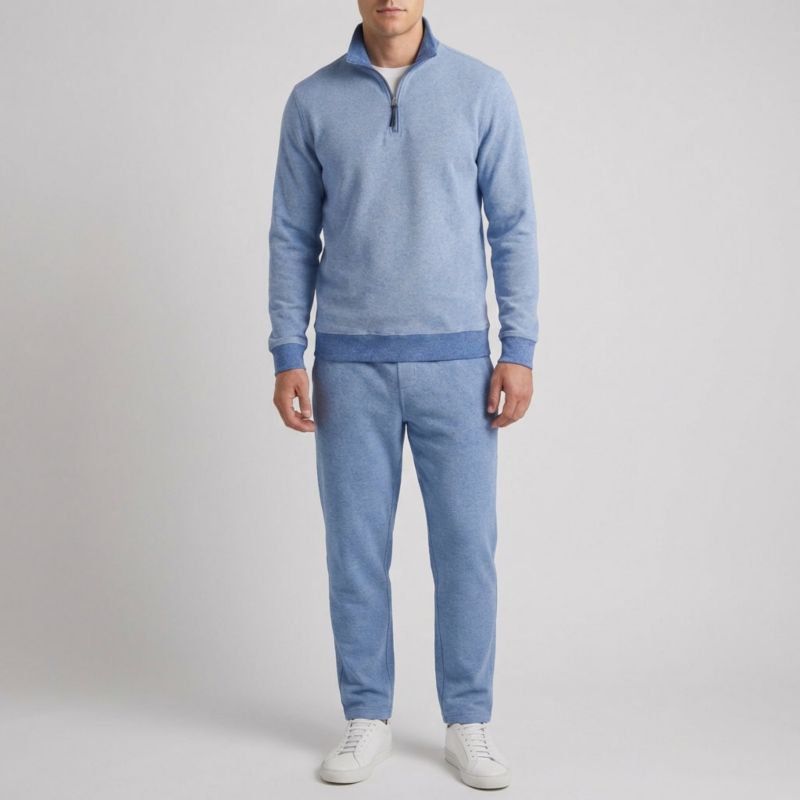 Men's Bobby Stripe Fleece Quarter Zip Sweater