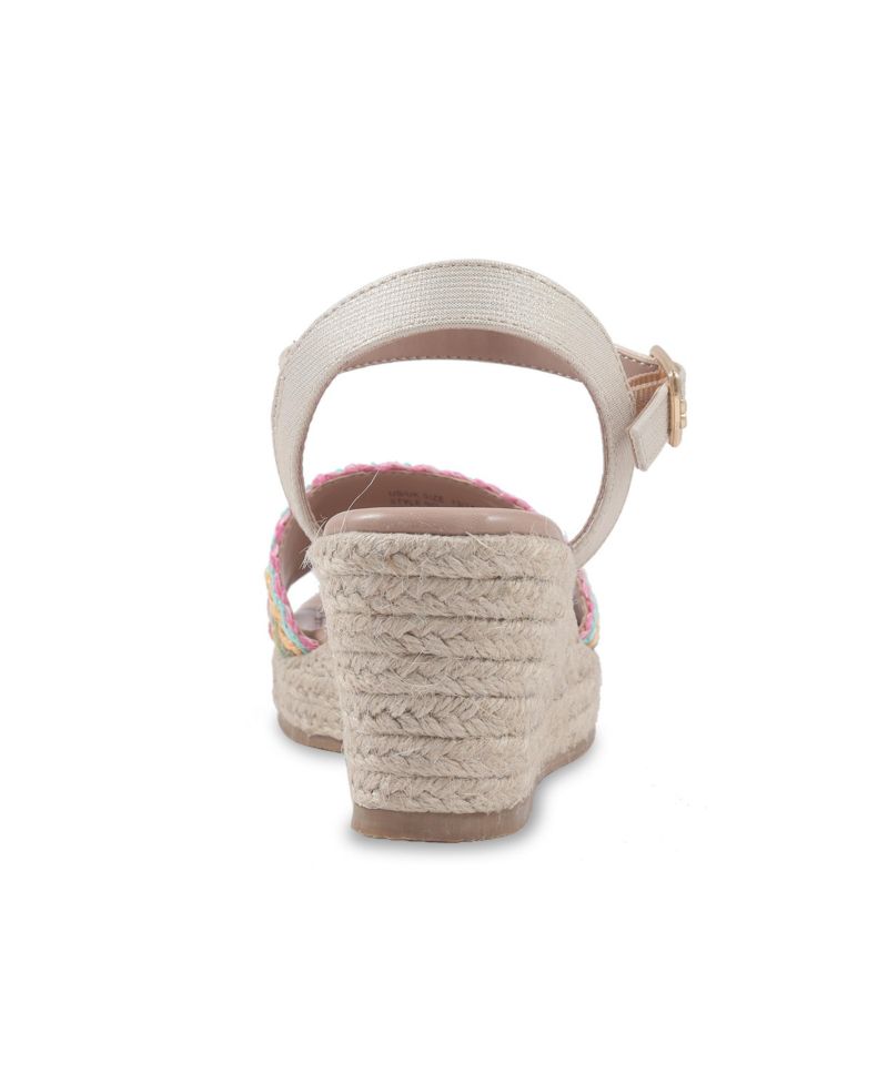 Little and Big Girls Lucia Band Espadrille Wedge Sandals