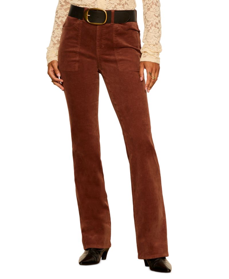 Petite Play Date High-Waist Bootcut Corduroy Pants