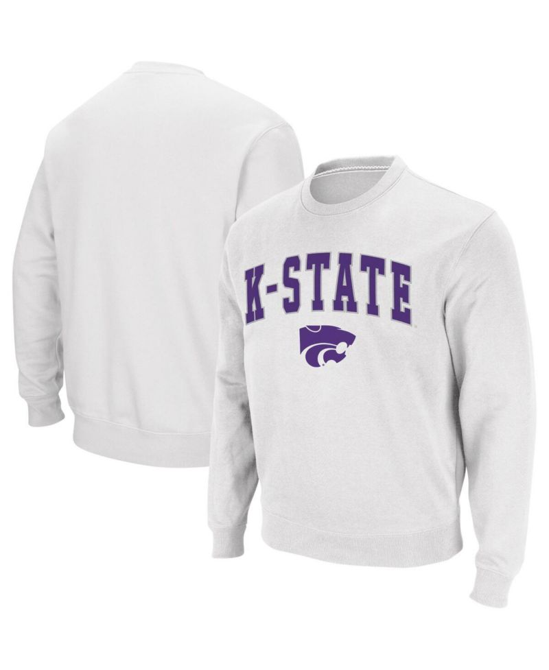 Men's Kansas State Wildcats Arch and Logo Crew Neck Sweatshirt