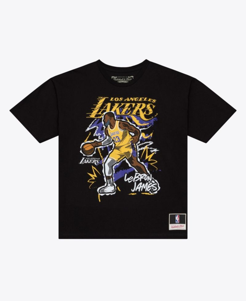 Men's LeBron James Black Los Angeles Lakers Chalked Up T-Shirt