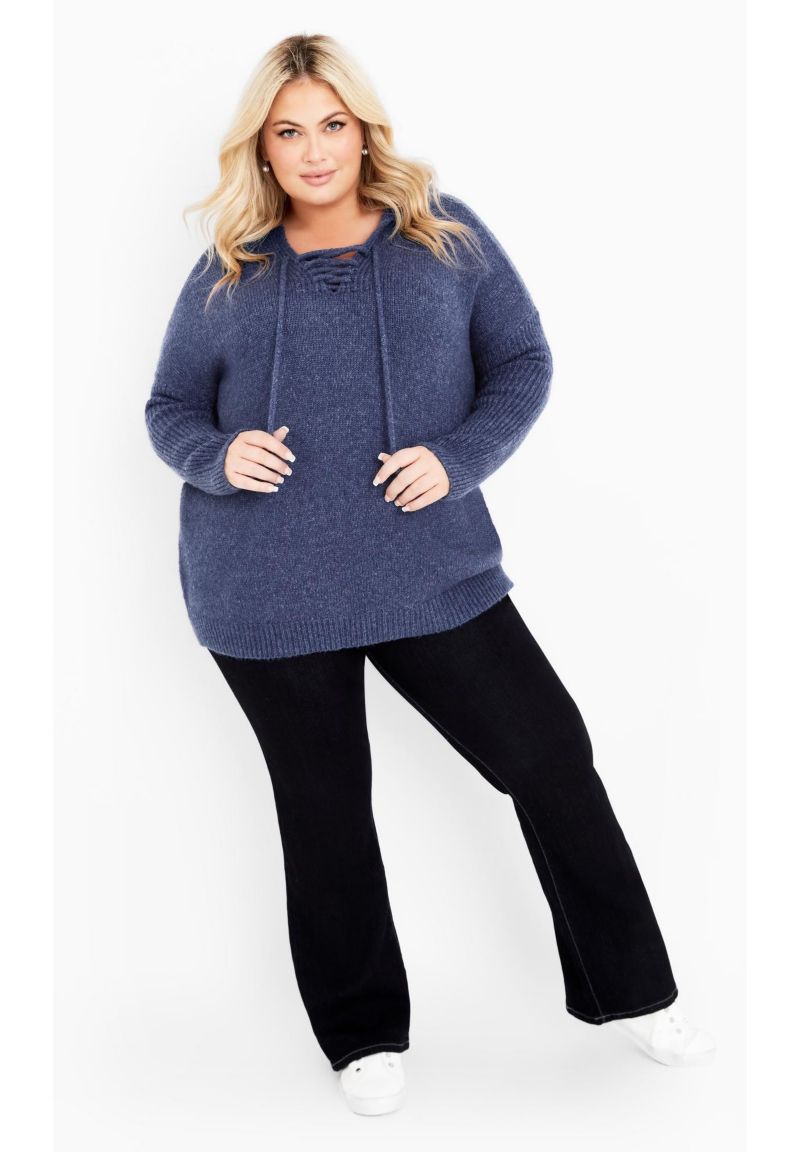Women's Plus Size Rory Laceup Sweater
