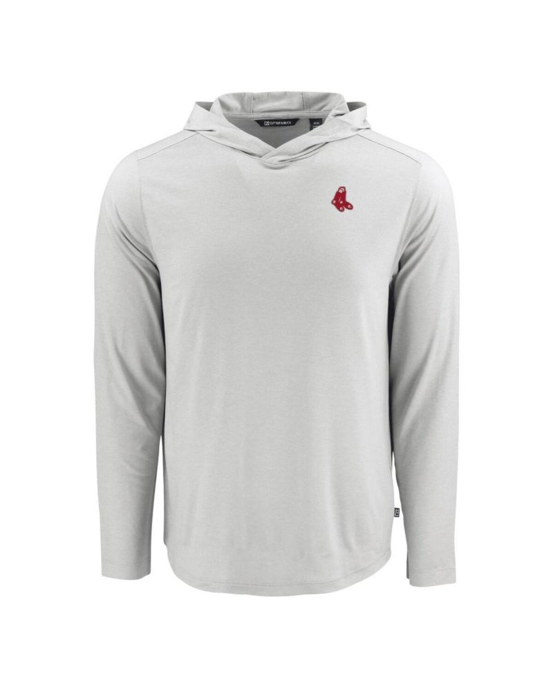 Men's Gray Boston Red Sox Coastline Epic Comfort Eco Hoodie Long Sleeve T-Shirt
