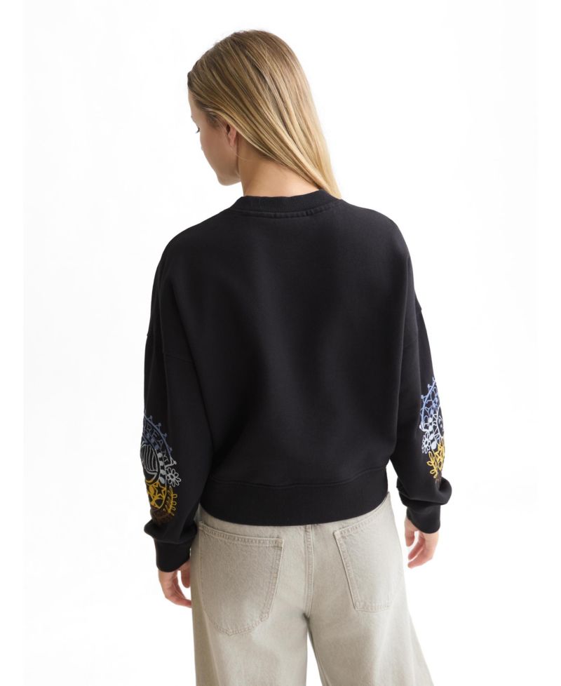 Women's Embroidered Relaxed-Fit Sweatshirt