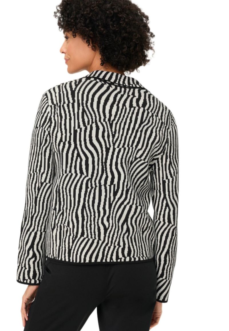 Women's Modern Zebra Knit Cardigan