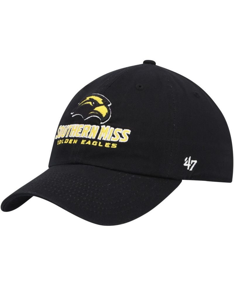 Men's Black Southern Miss Golden Eagles Clean Up Adjustable Hat