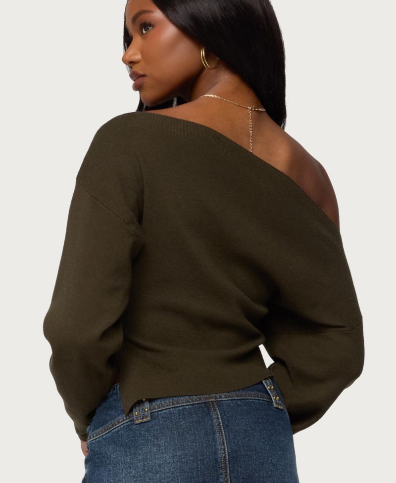 Women's Chenelle Asymmetric Off Shoulder Sweater