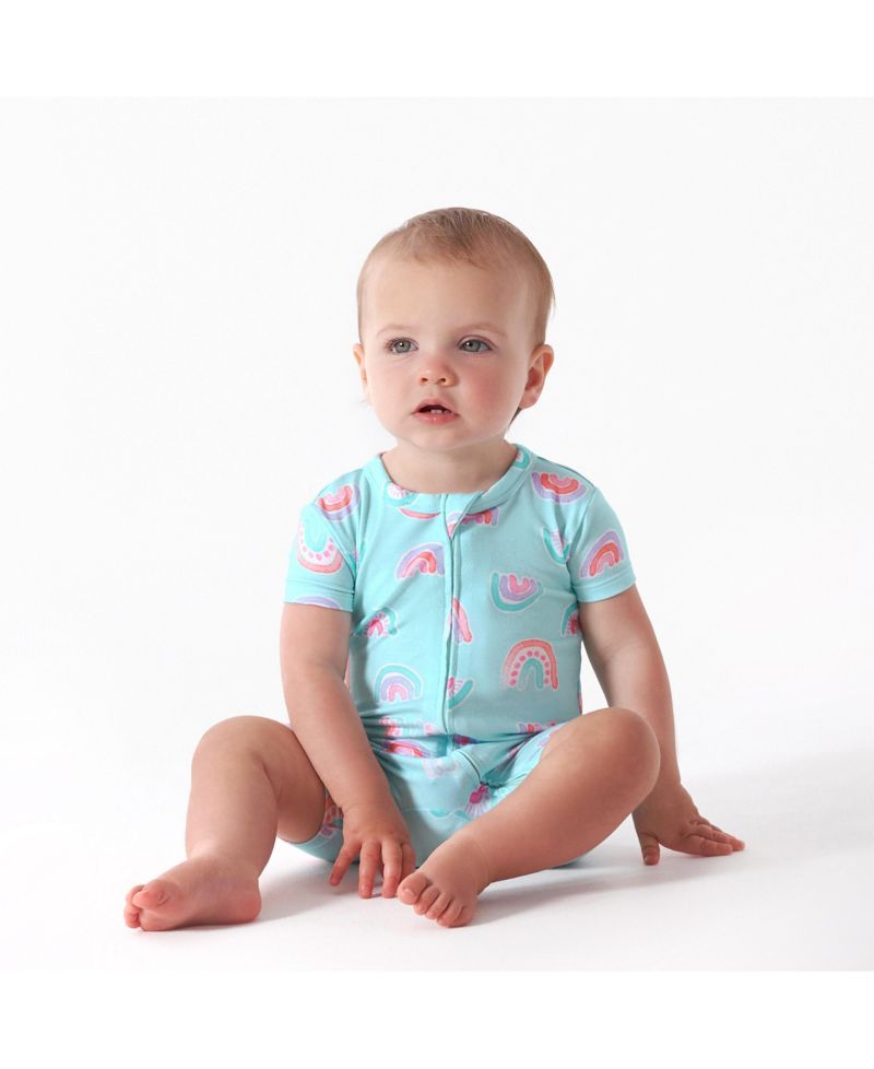 Baby Boys Buttery Soft Viscose Made from Eucalyptus Snug Fit Romper Pajamas