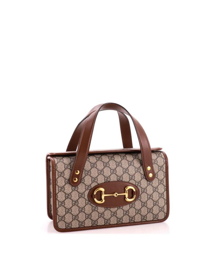 Small Horsebit 1955 Boston Bag GG Coated Canvas