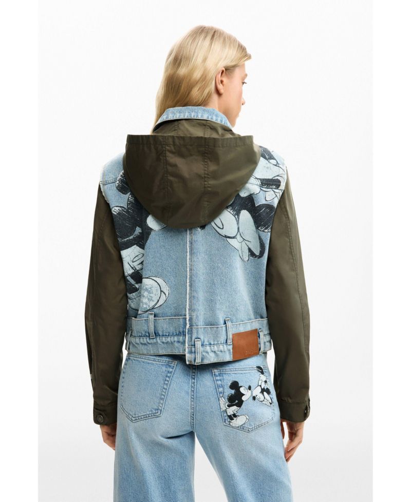 Women's Bimaterial parka Mickey Mouse