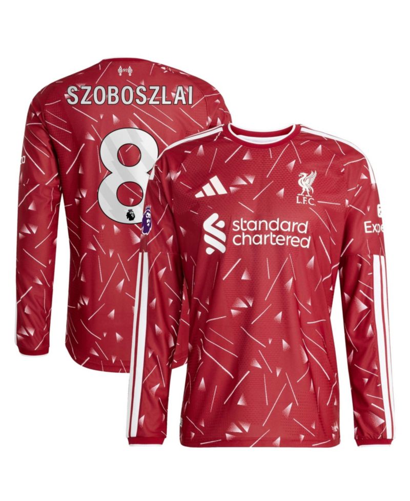 Men's Dominik Szoboszlai Red Liverpool 2026/27 Home On-Field Authentic Long Sleeve Jersey