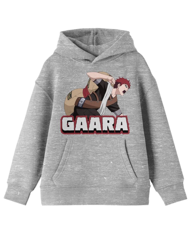 Classic Gaara Character in Action Pose Youth Athletic Heather Hoodie-XS