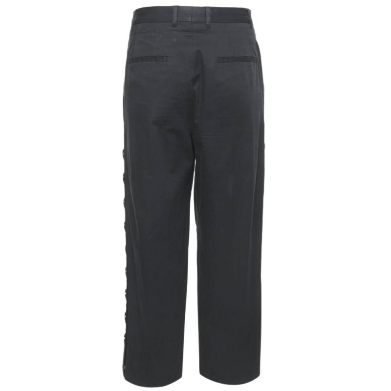 Women's Cotton Button Detail Straight Leg Trousers