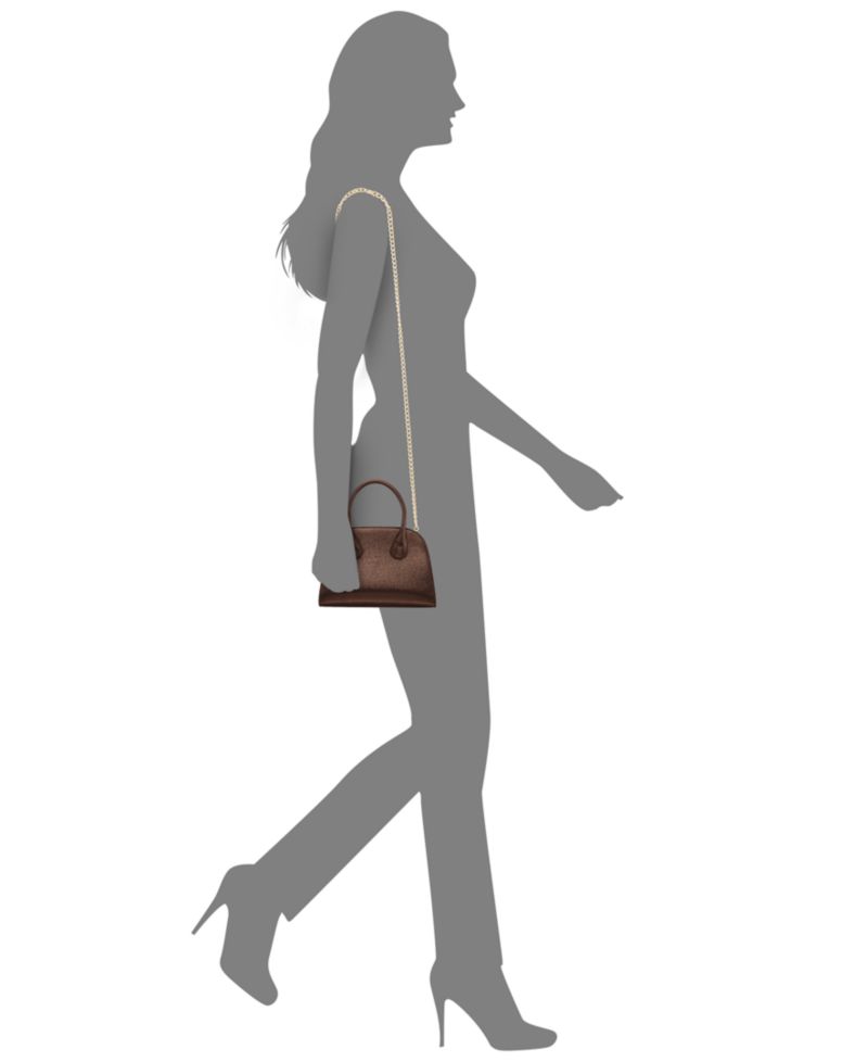Ainsley Metallic Small Bowling Shoulder Handbag
