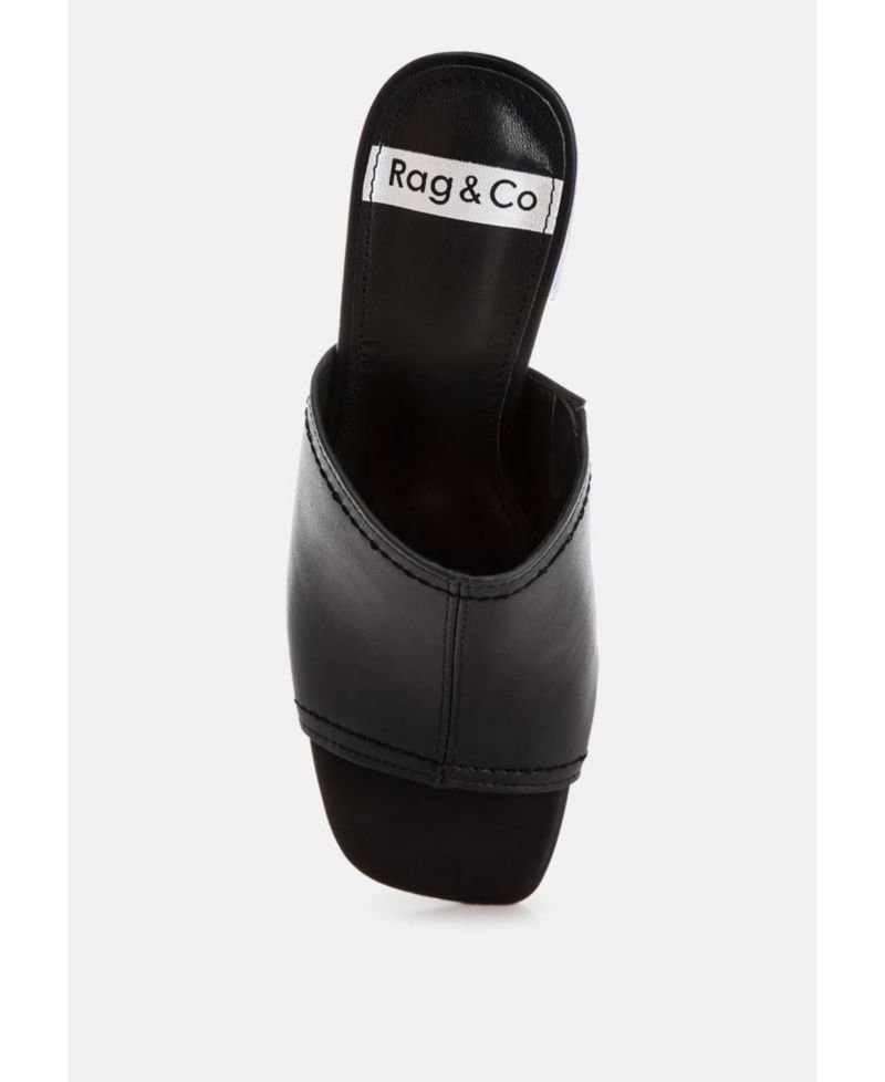 Rag and Co Womens Wuling Slip-On Soft Leather Heels