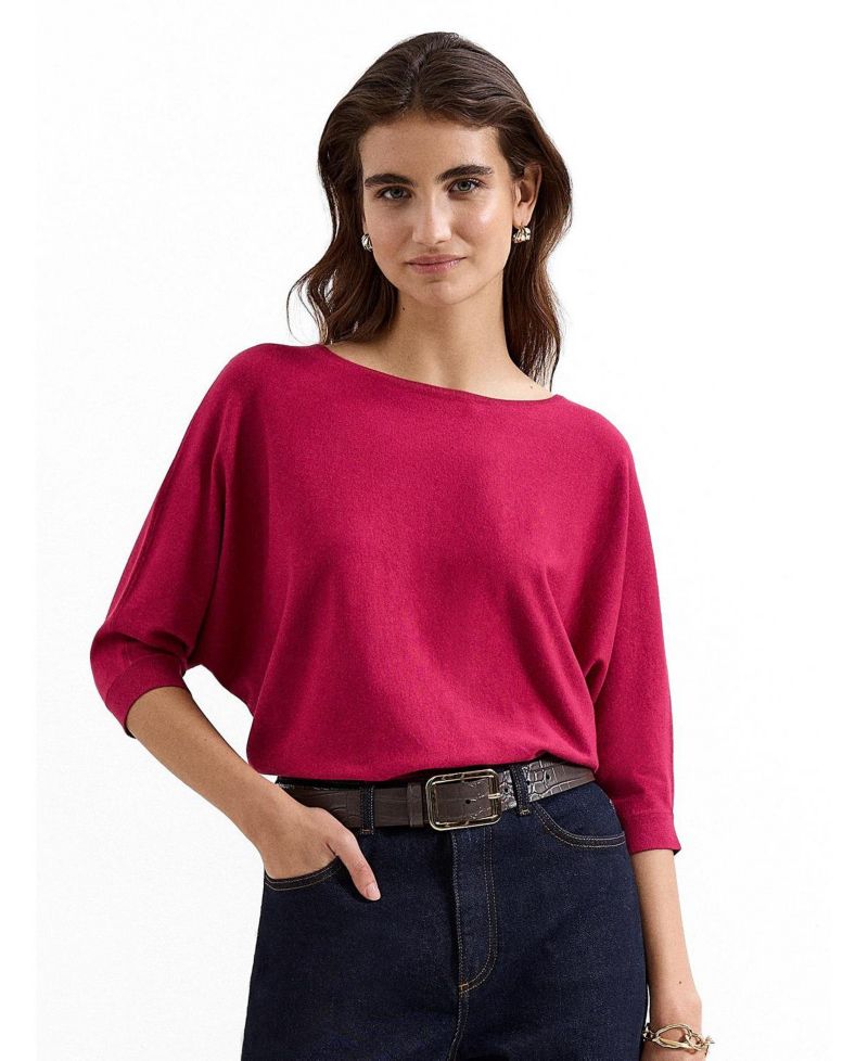 Women's Cristine Boat Neck Draped Knit Jumper