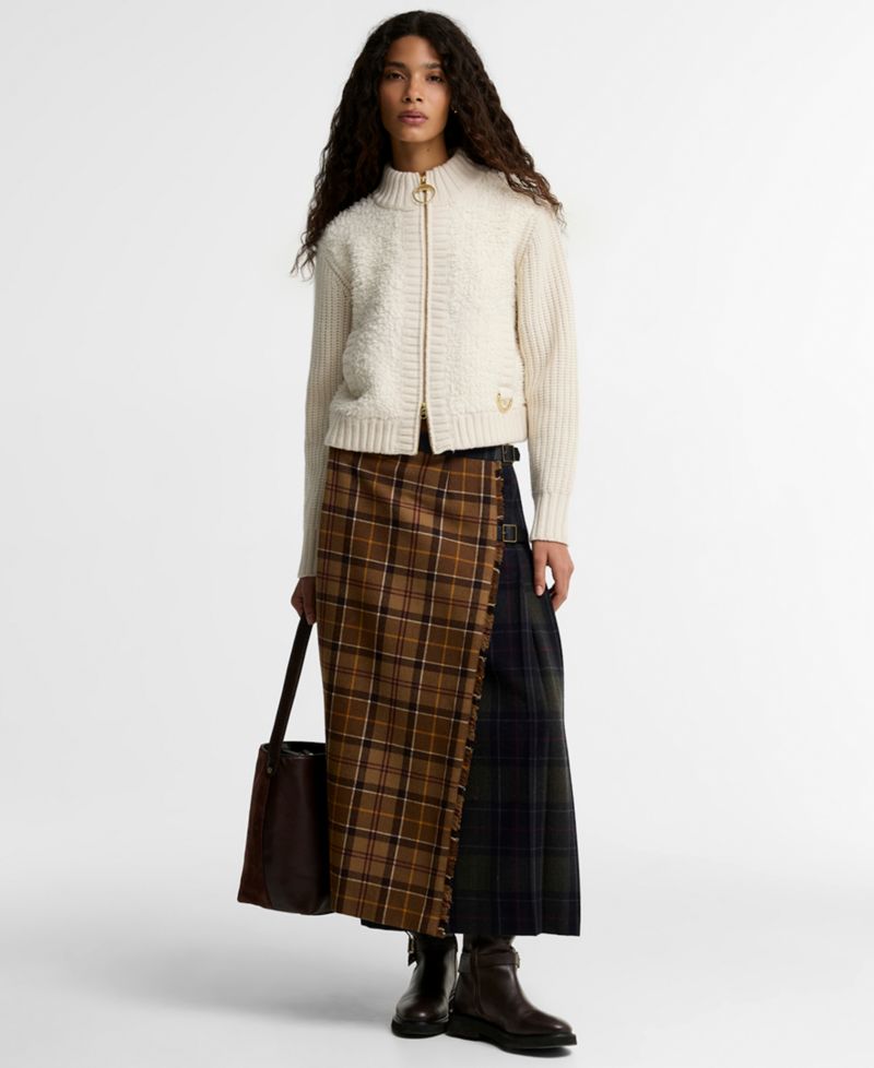 Women's Hazelwood Wool-Blend Chunky-Knit Sherpa-Inspired Bomber Jacket