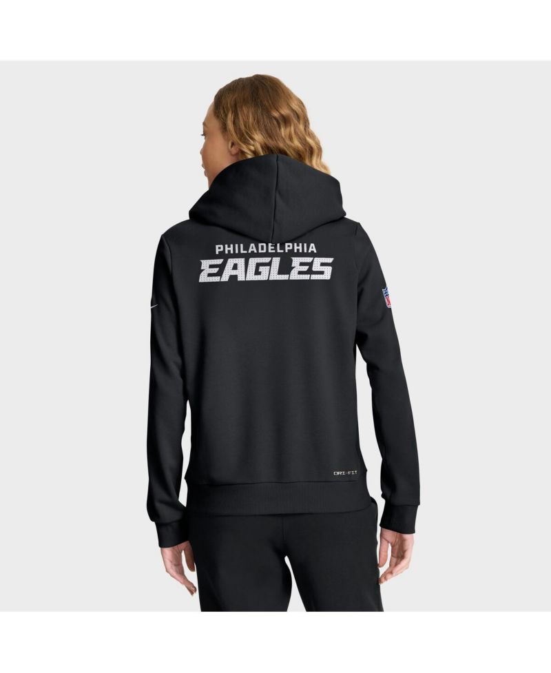 Women's Black Philadelphia Eagles Sideline Standard Issue Initial Home Dri-FIT Hoodie