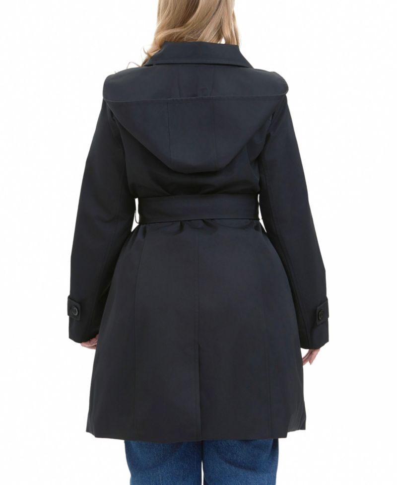Women's Plus Size Ivy Water Resistant Hooded Trench Coat