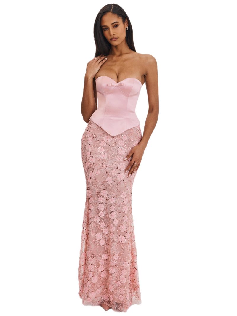 Women's Uliya Strapless Mermaid Peplum Maxi Dress