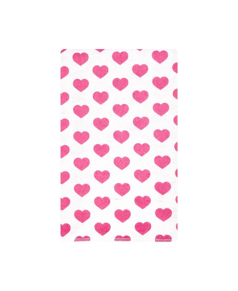 Girl Cotton Poly Flannel Burp Cloths Bundle, Cloudy Rainbow