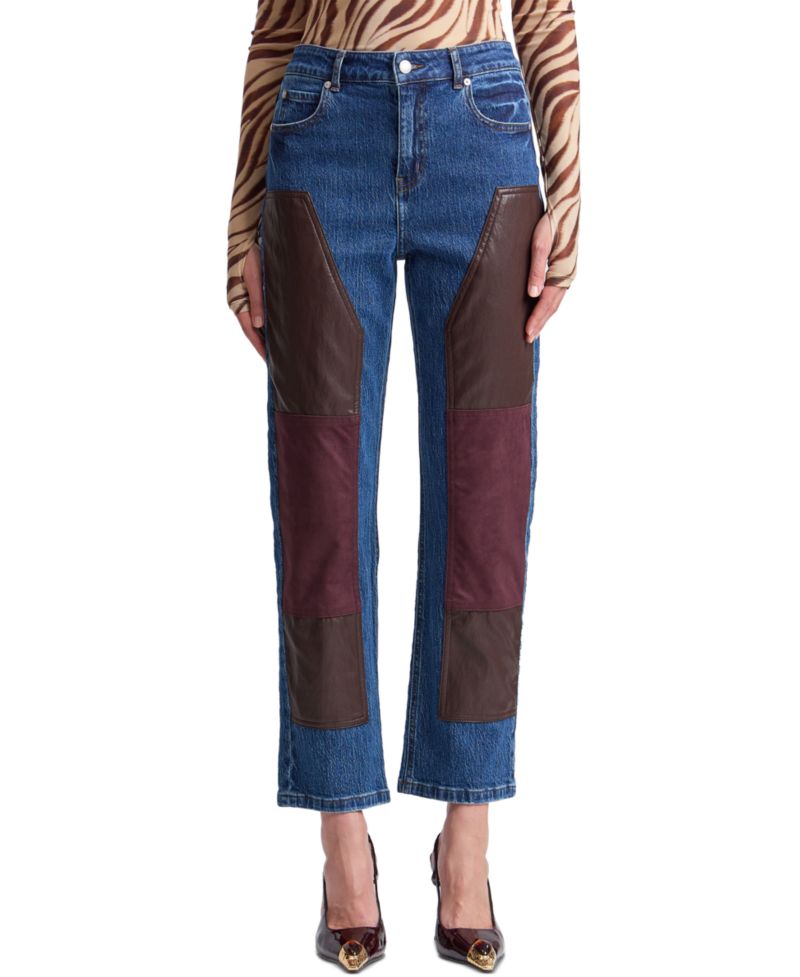 Women's Carpenter Colorblock Straight-Leg Jeans
