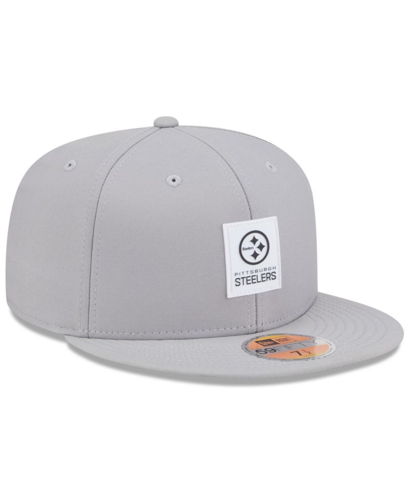 Men's Gray Pittsburgh Steelers 2025 Sideline 59FIFTY Fitted Hat